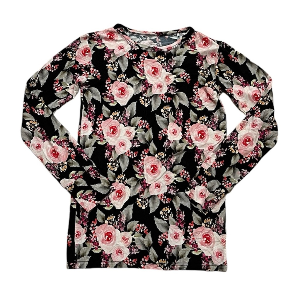 NWT Posh Peanut 10 long john pajama top floral
